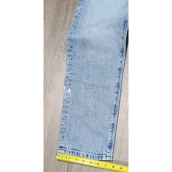 Pacsun Jeans Mid Rise Straight Leg 31x32  NWT Distressed Light Wash Denim Relax - Picture 10 of 11